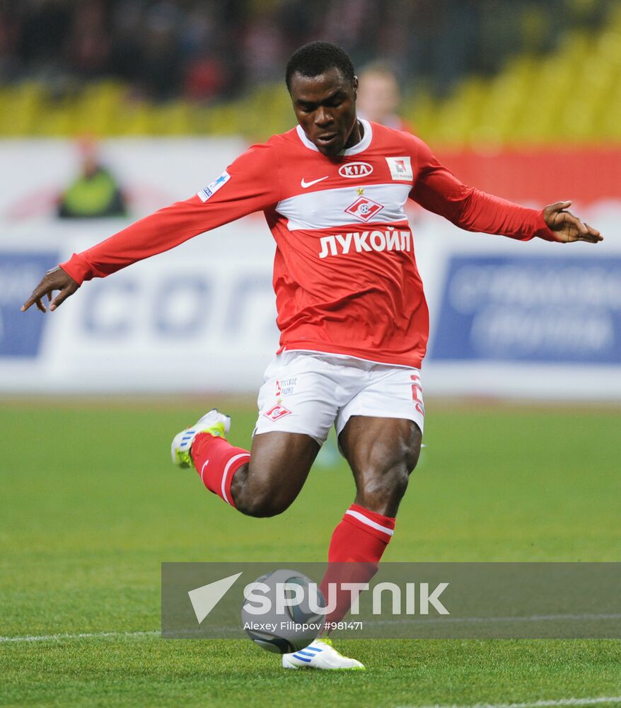 Football RPFL. Match Spartak Moscow and Lokomotiv Moscow