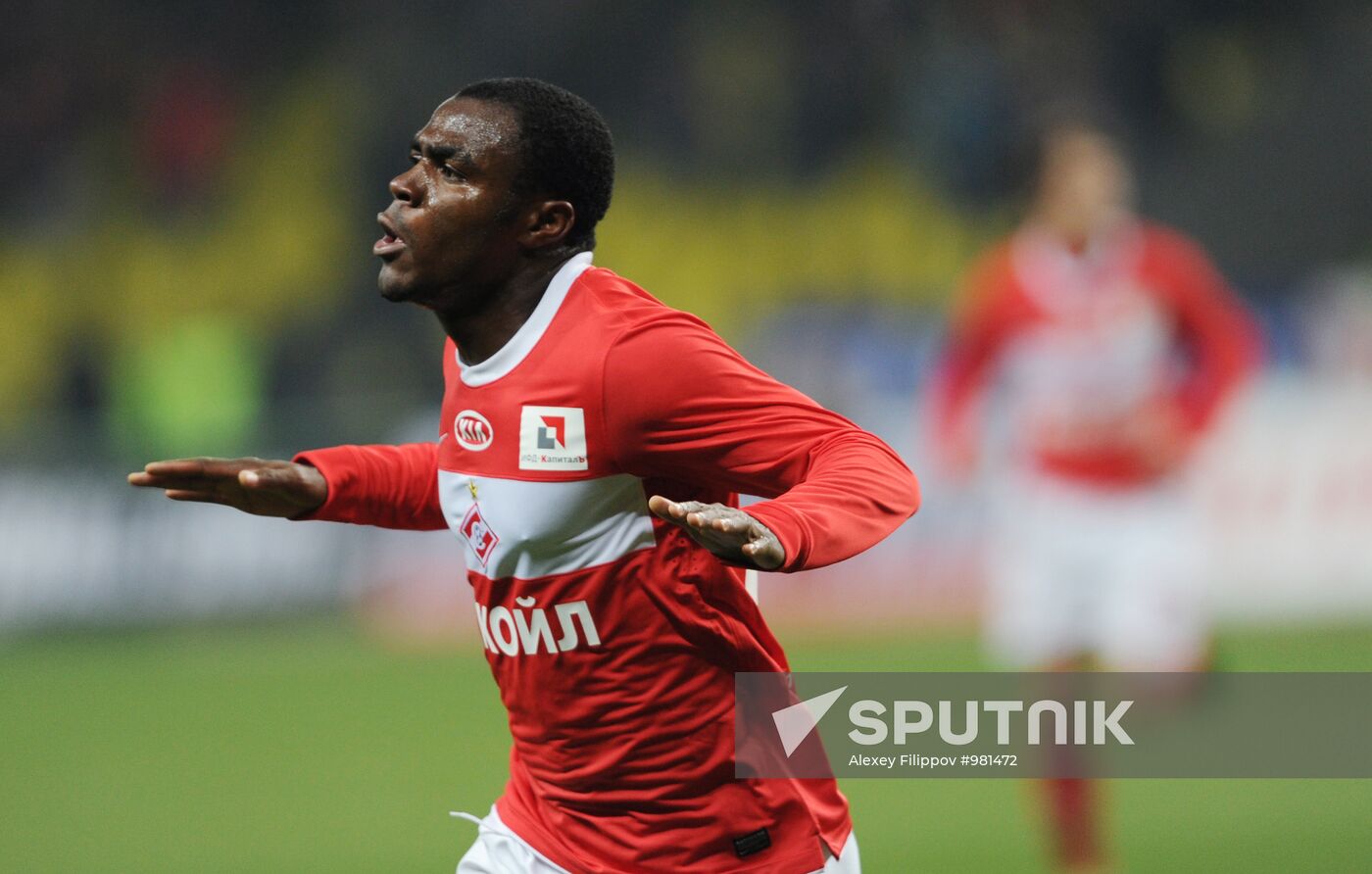 Football RPFL. Match Spartak Moscow and Lokomotiv Moscow