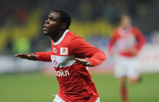 Football RPFL. Match Spartak Moscow and Lokomotiv Moscow