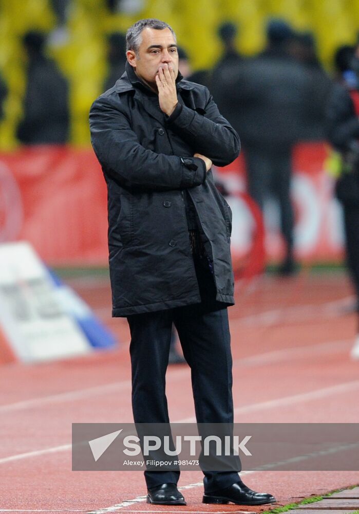 Football RPFL. Match Spartak Moscow and Lokomotiv Moscow
