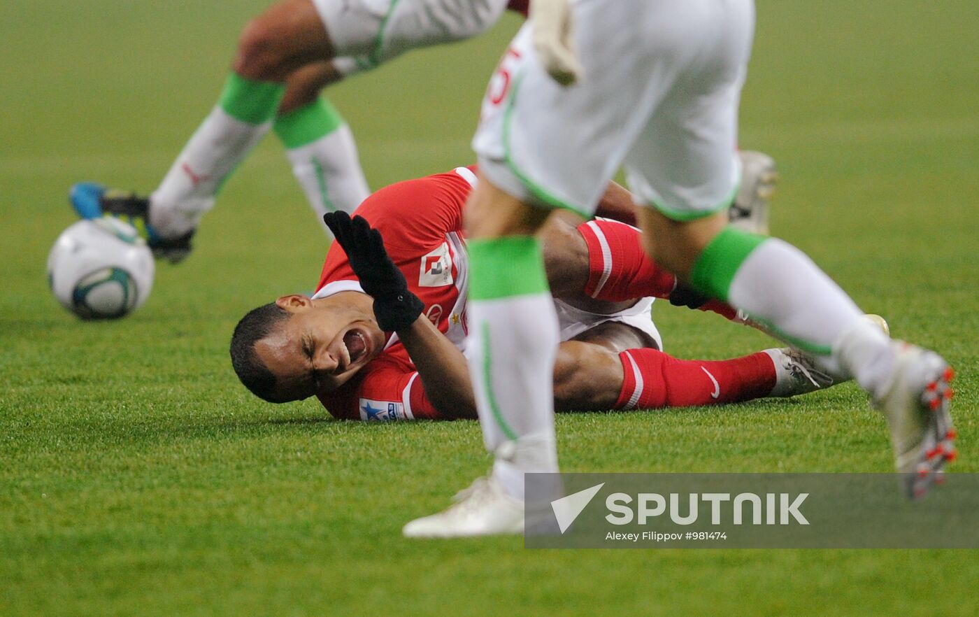 Football RPFL. Match Spartak Moscow and Lokomotiv Moscow