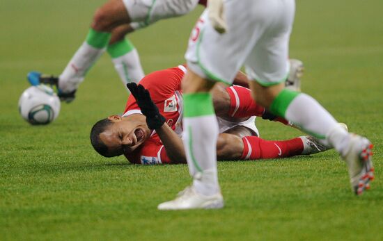 Football RPFL. Match Spartak Moscow and Lokomotiv Moscow