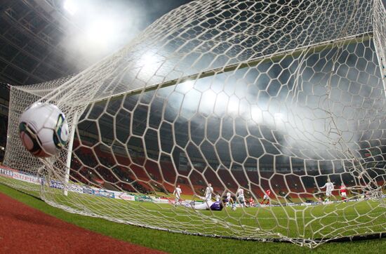 Football RPFL. Match Spartak Moscow and Lokomotiv Moscow