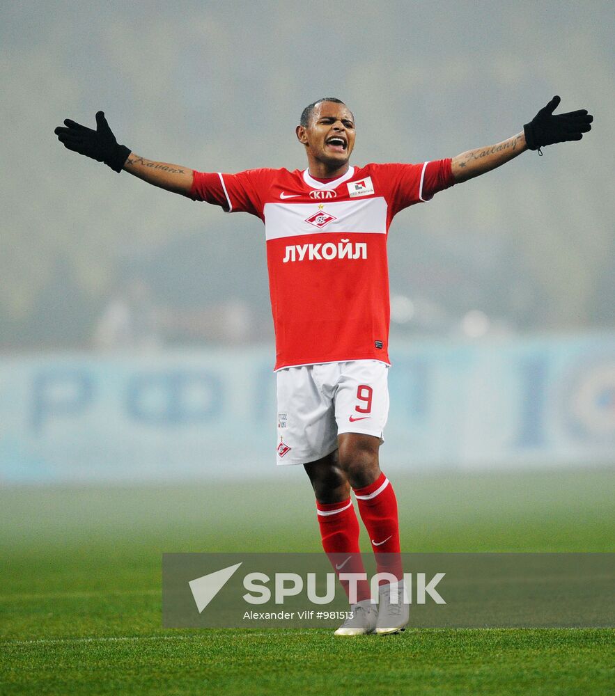 Football RPFL. Match Spartak Moscow and Lokomotiv Moscow