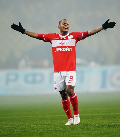 Football RPFL. Match Spartak Moscow and Lokomotiv Moscow
