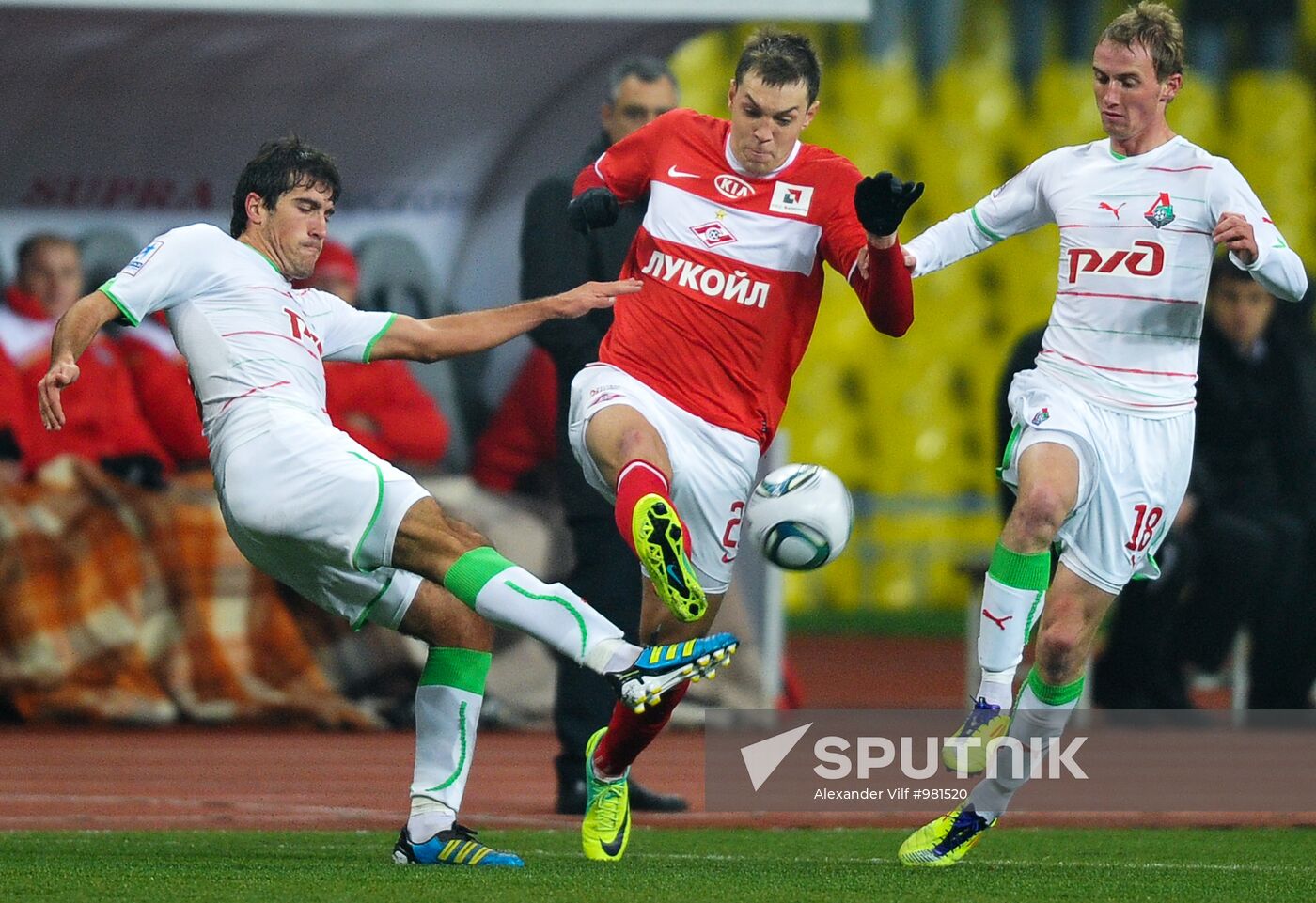 Football Premier League. Match Spartak and Lokomotiv