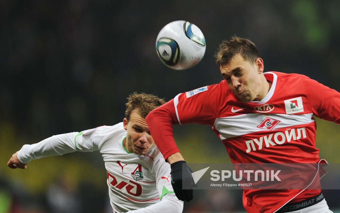 Football Premier League. Match Spartak and Lokomotiv