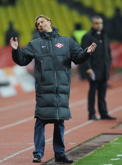 Football RPFL. Match Spartak Moscow and Lokomotiv Moscow