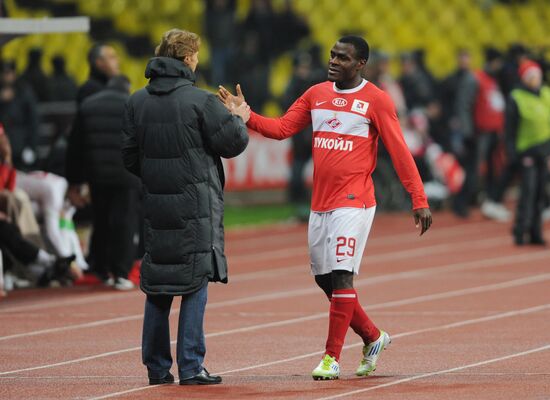 Football RPFL. Match Spartak Moscow and Lokomotiv Moscow