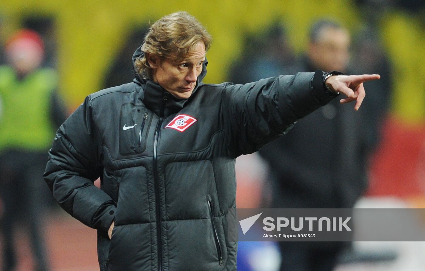 Football RPFL. Match Spartak Moscow and Lokomotiv Moscow