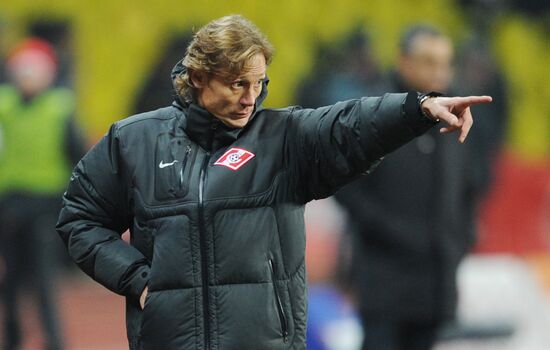 Football RPFL. Match Spartak Moscow and Lokomotiv Moscow
