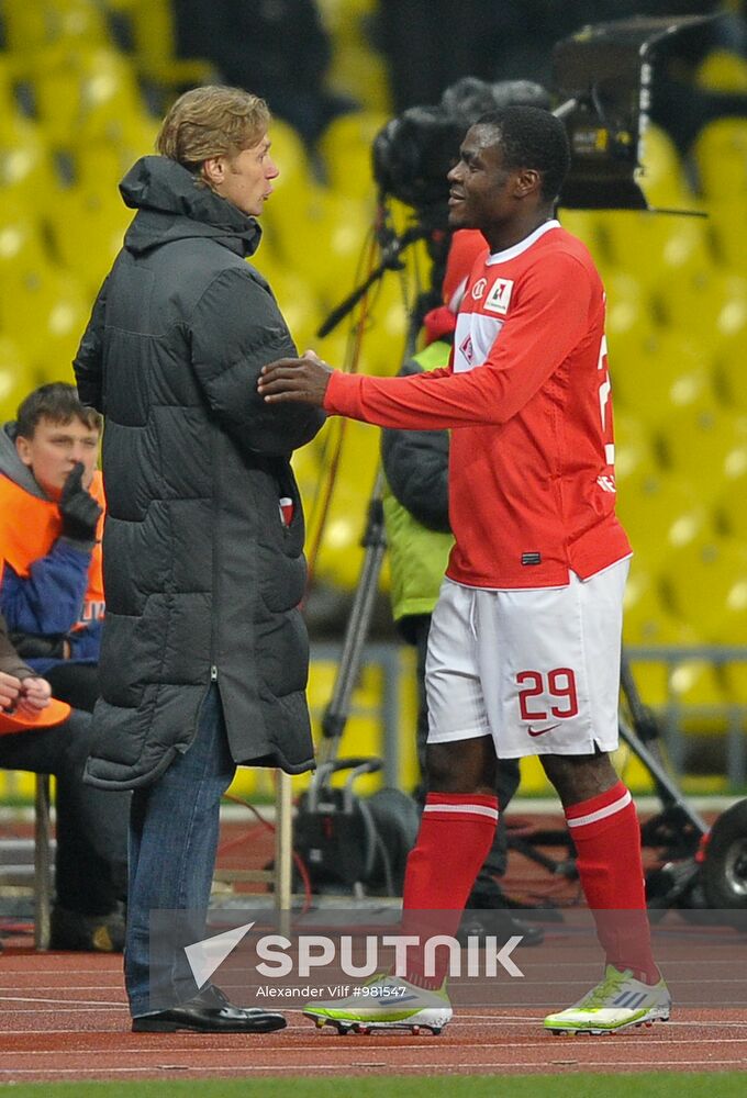 Football RPFL. Match Spartak Moscow and Lokomotiv Moscow