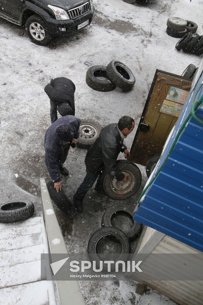 Switching summer tires for winter ones