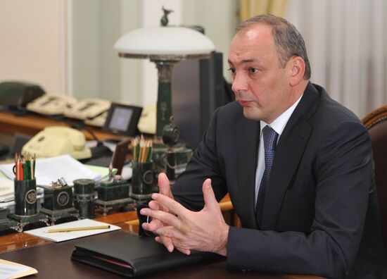 V.Putin meets with M.Magomedov