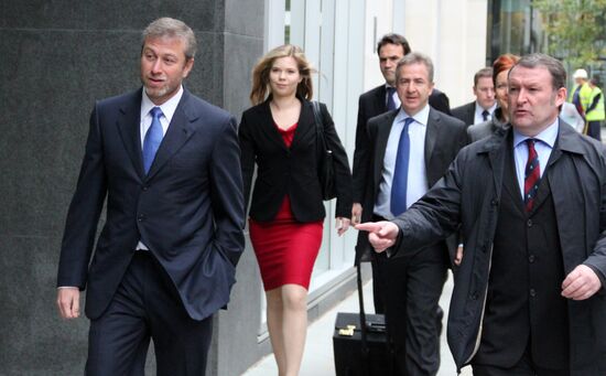 Roman Abramovich arrives at High Court, London