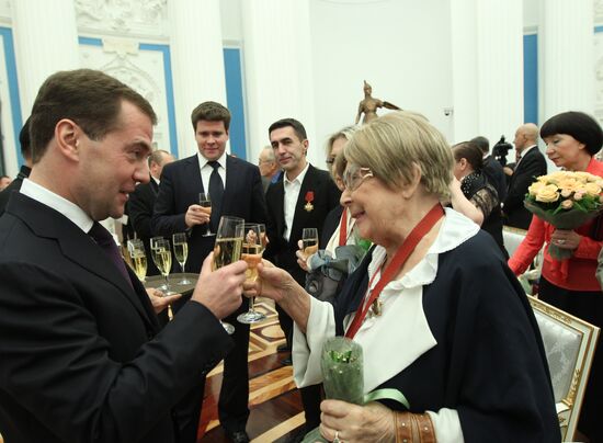 Dmitry Medvedev presents state awards for arts and culture