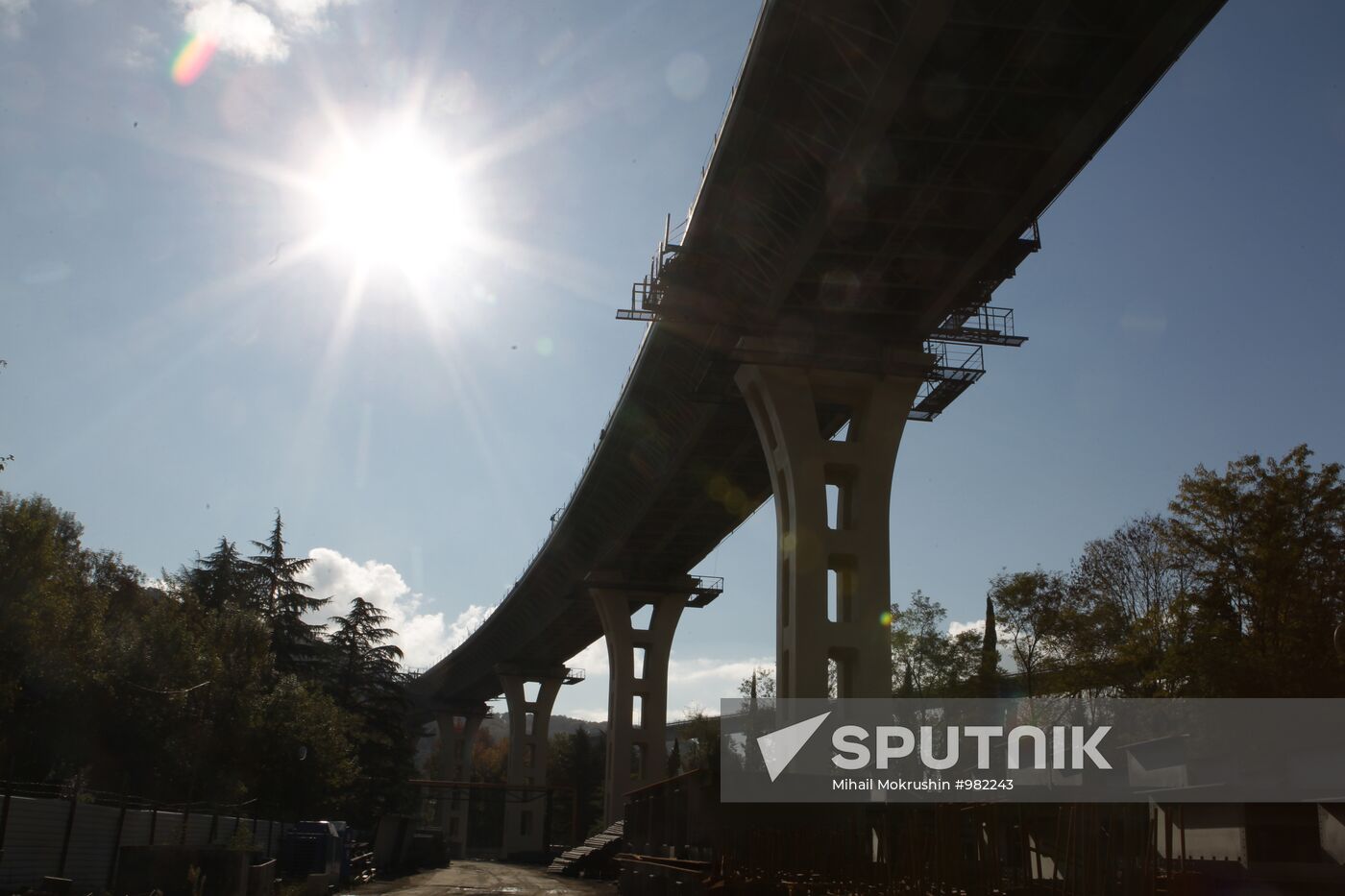 Road construction in Sochi