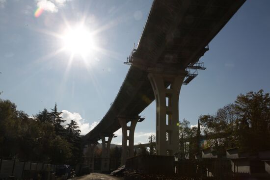 Road construction in Sochi