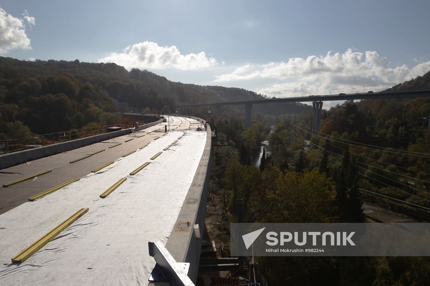 Road construction in Sochi