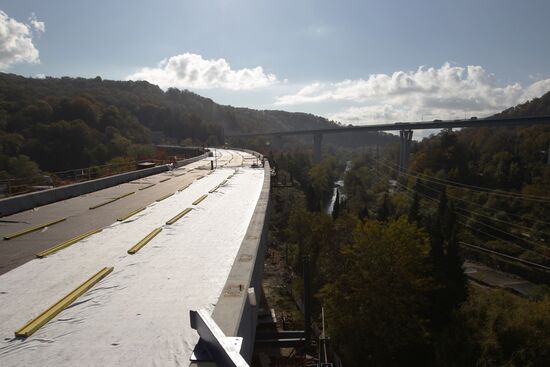 Road construction in Sochi