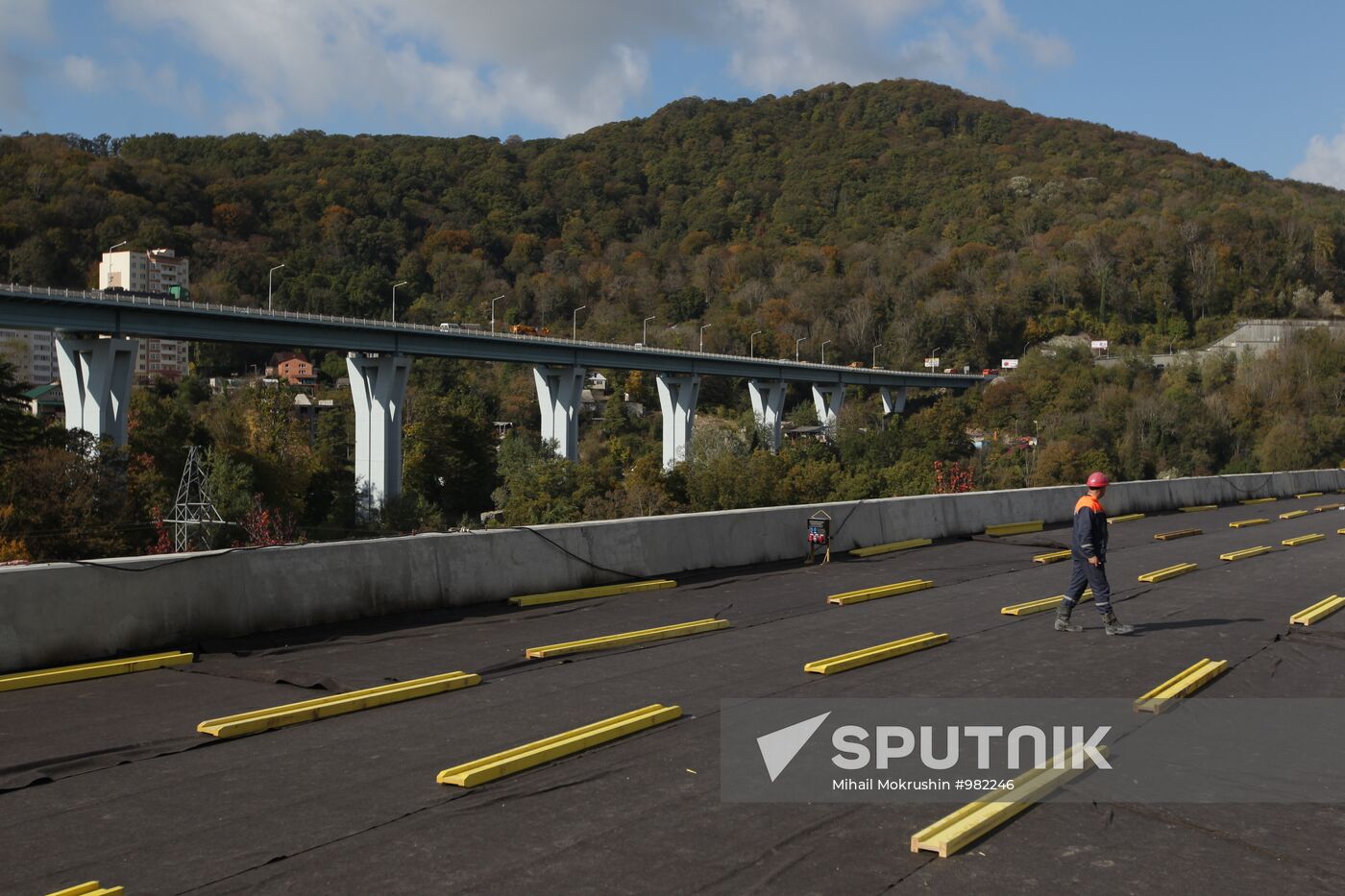 Road construction in Sochi