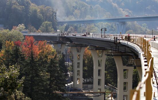 Road construction in Sochi