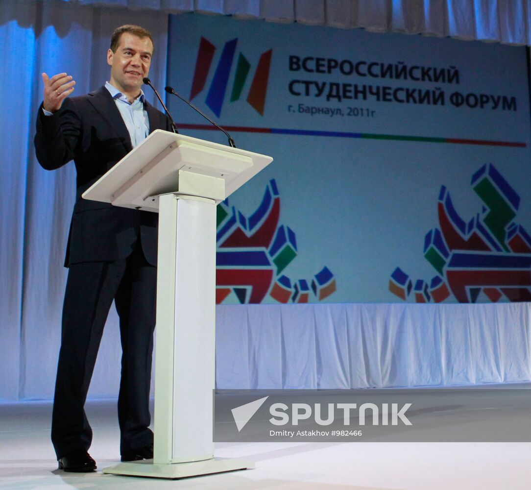 Dmitry Medvedev visits Barnaul