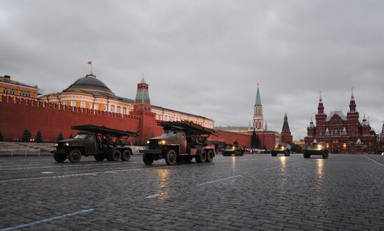 Rehearsal of march on 70th anniversary of 7 November 1941 parade