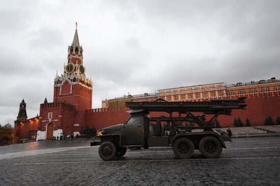 Rehearsal of march on 70th anniversary of 7 November 1941 parade
