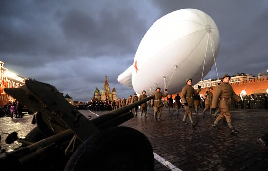 Rehearsal of march on 70th anniversary of 7 November 1941 parade