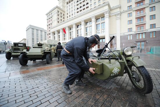 Rehearsal of march on 70th anniversary of 7 November 1941 parade