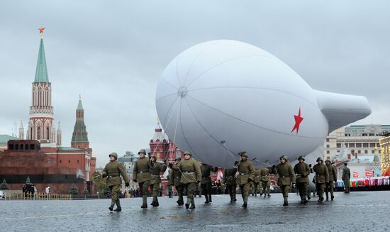 Rehearsal of march on 70th anniversary of 7 November 1941 parade