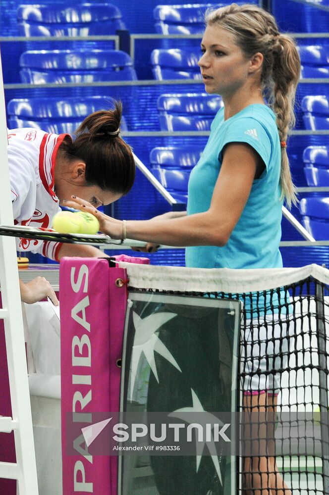 Tennis. 2011 Fed Cup. Finals. Trainings