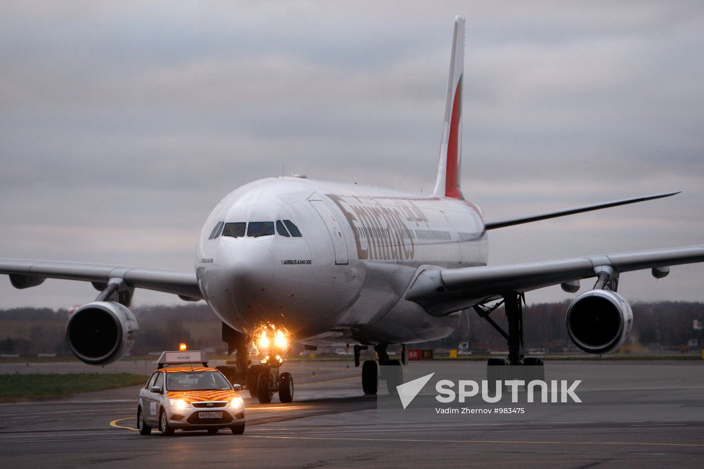 Airplane at Pulkovo airport