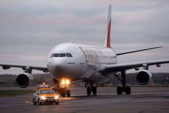 Airplane at Pulkovo airport