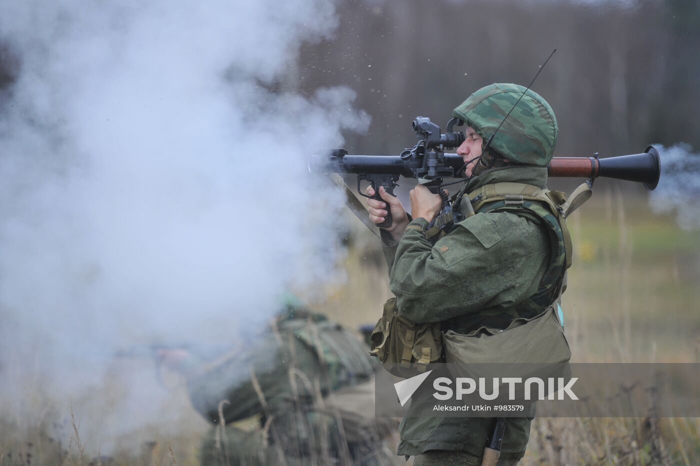 Firing exercises by 4th tank brigade reconnaissance company WMD
