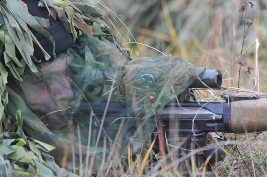 Firing exercises by 4th tank brigade reconnaissance company WMD