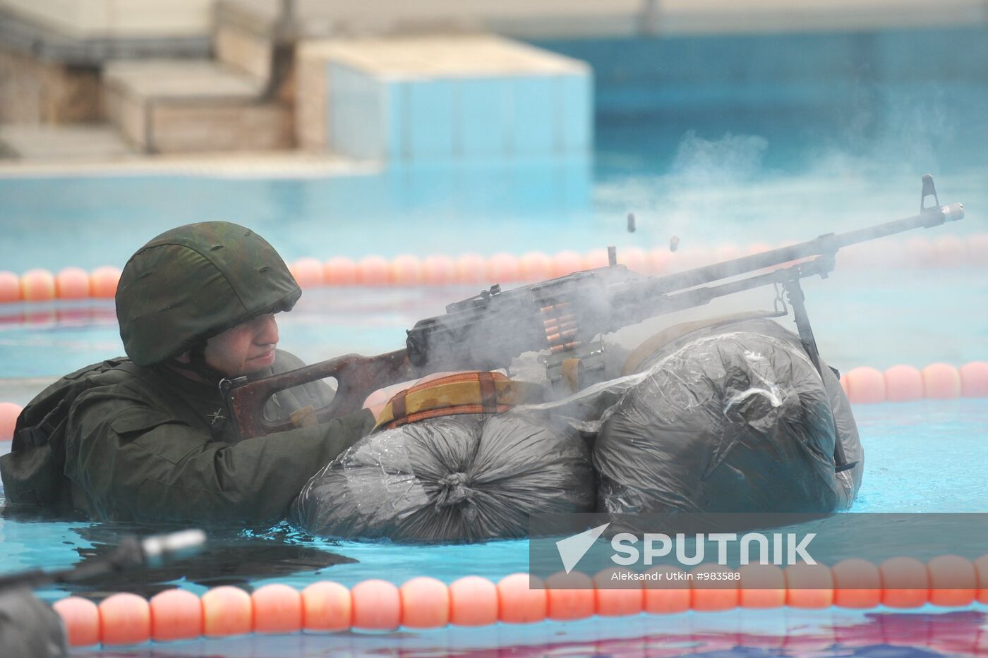 Firing exercises by 4th tank brigade reconnaissance company WMD