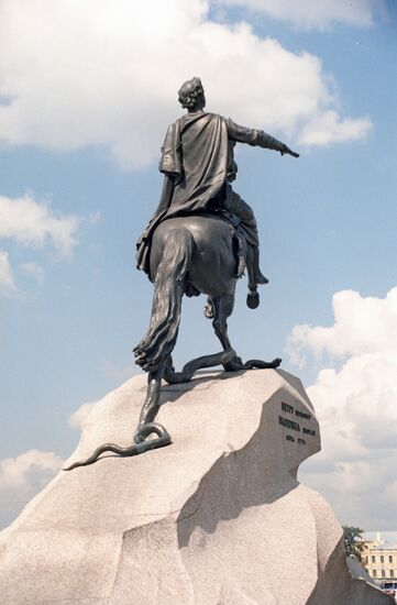 Monument to Peter I in Leningrad