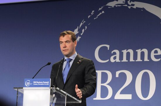 Dmitry Medvedev at G20 summit