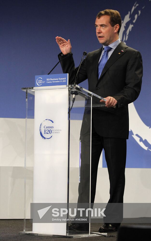 Dmitry Medvedev at G20 summit