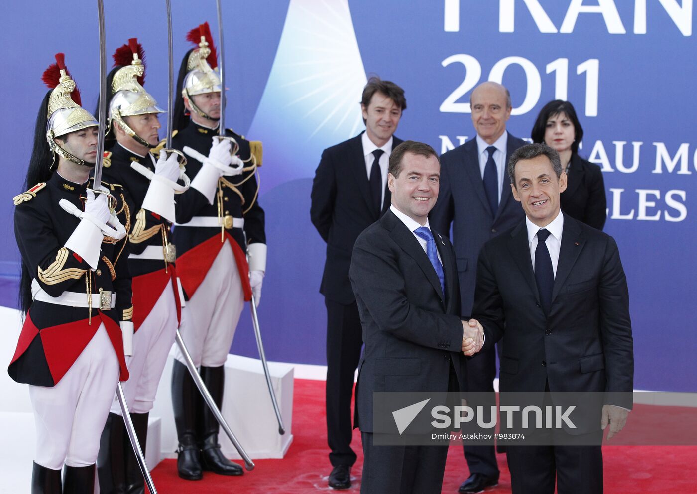 Dmitry Medvedev at G20 summit in Cannes