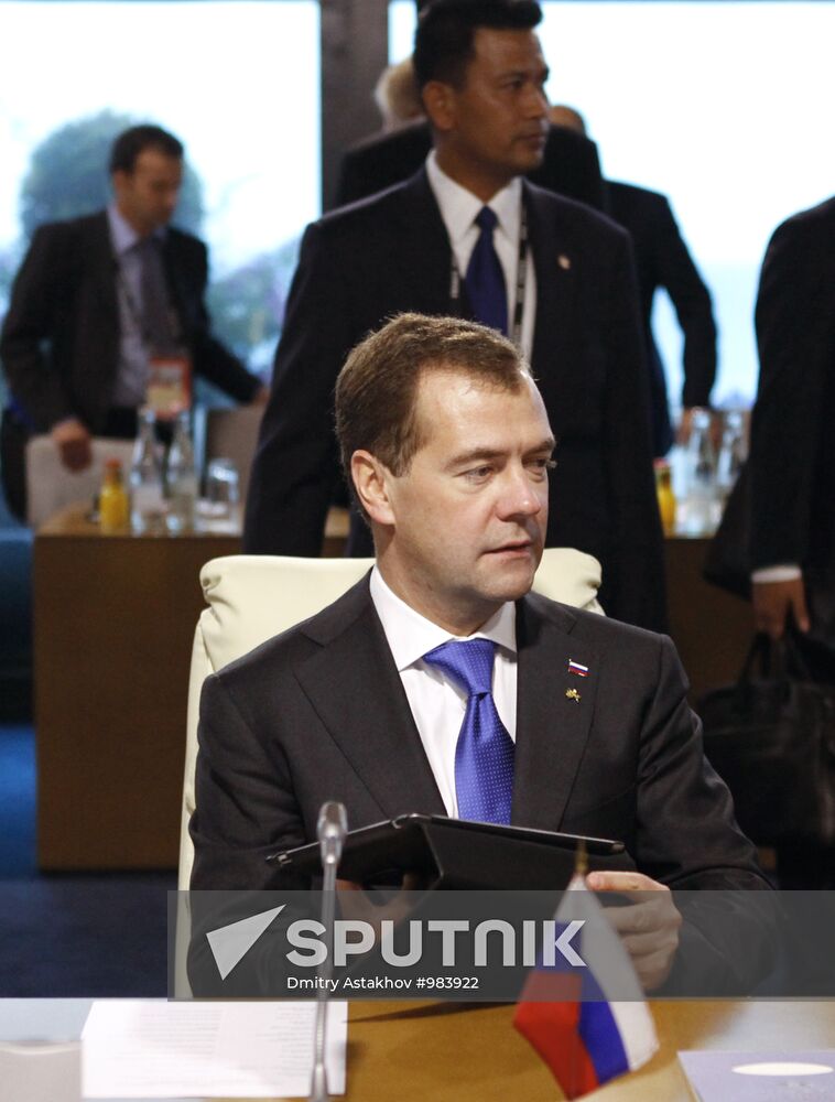 Dmitry Medvedev attends G20 summit in Cannes