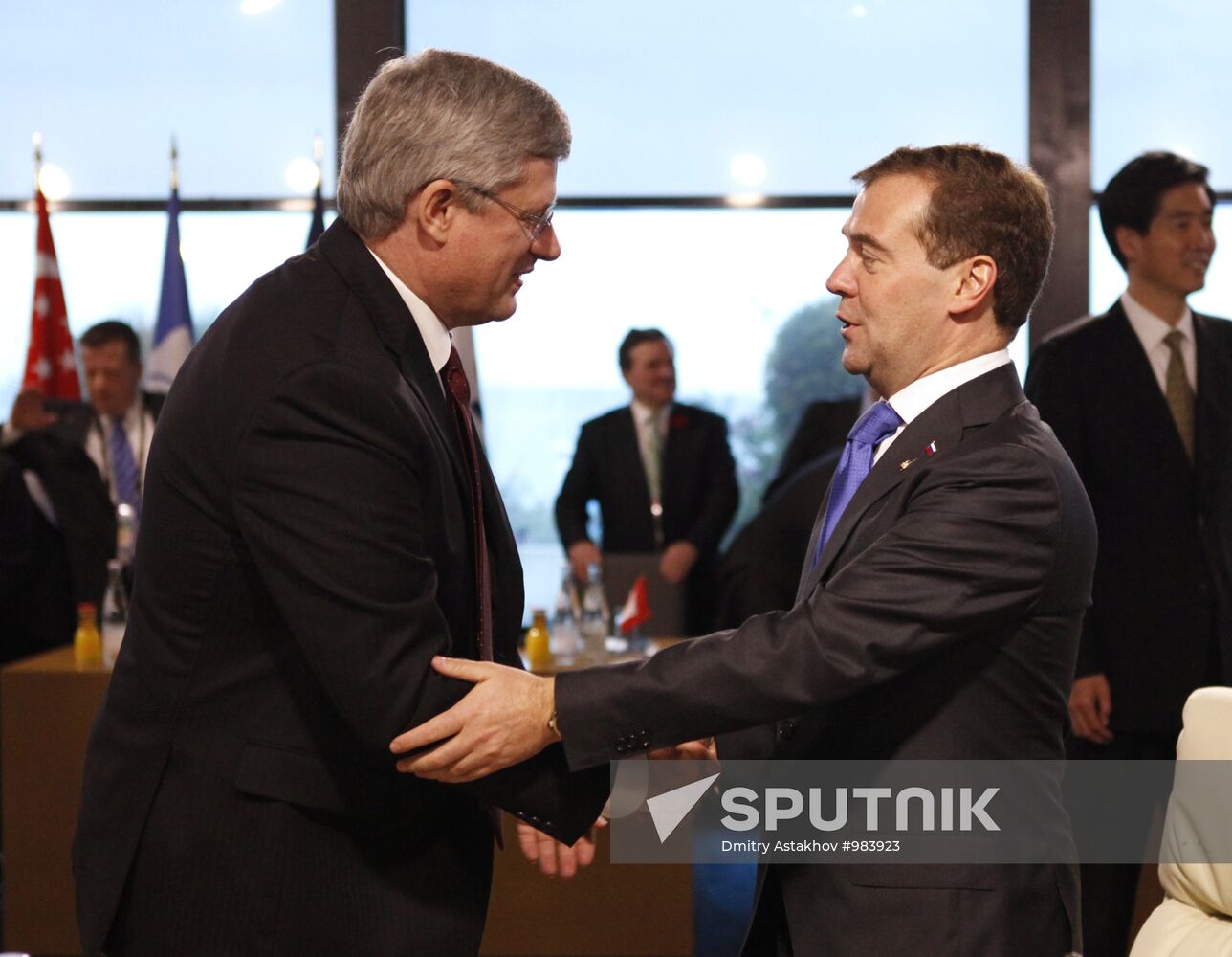 Dmitry Medvedev attends G20 summit in Cannes