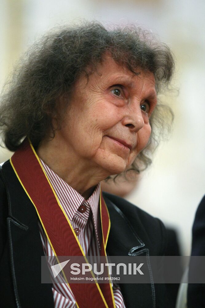 Sofia Gubaidulina honored on occasion of her jubilee