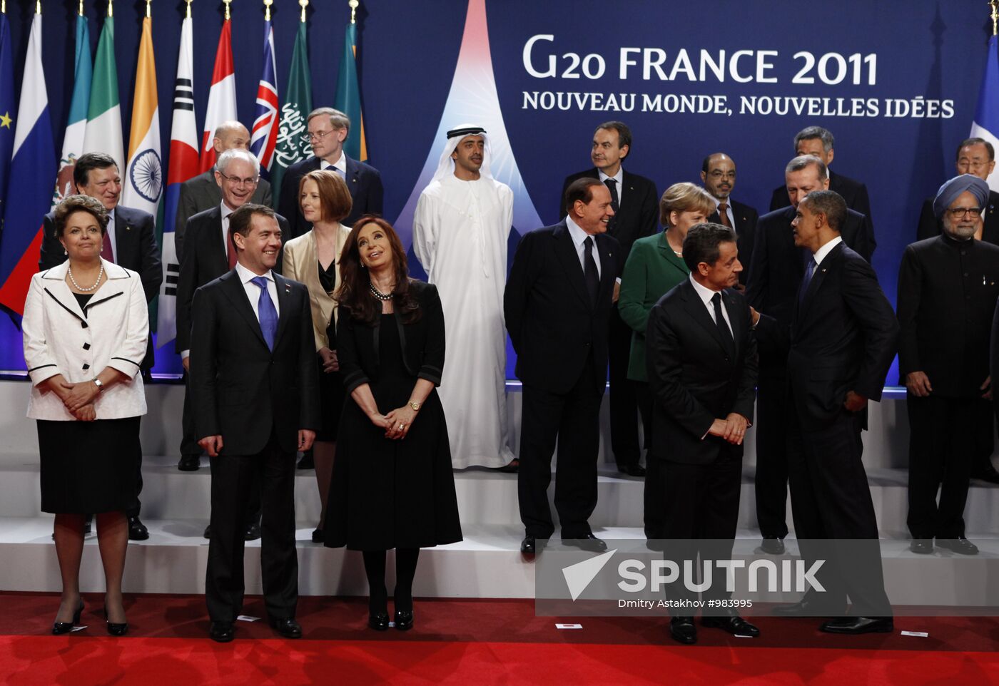 Dmitry Medvedev attends G20 summit in Cannes