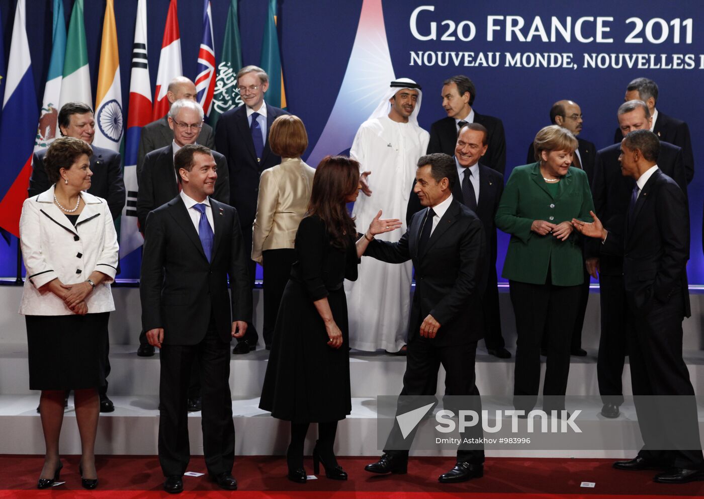 Dmitry Medvedev attends G20 summit in Cannes