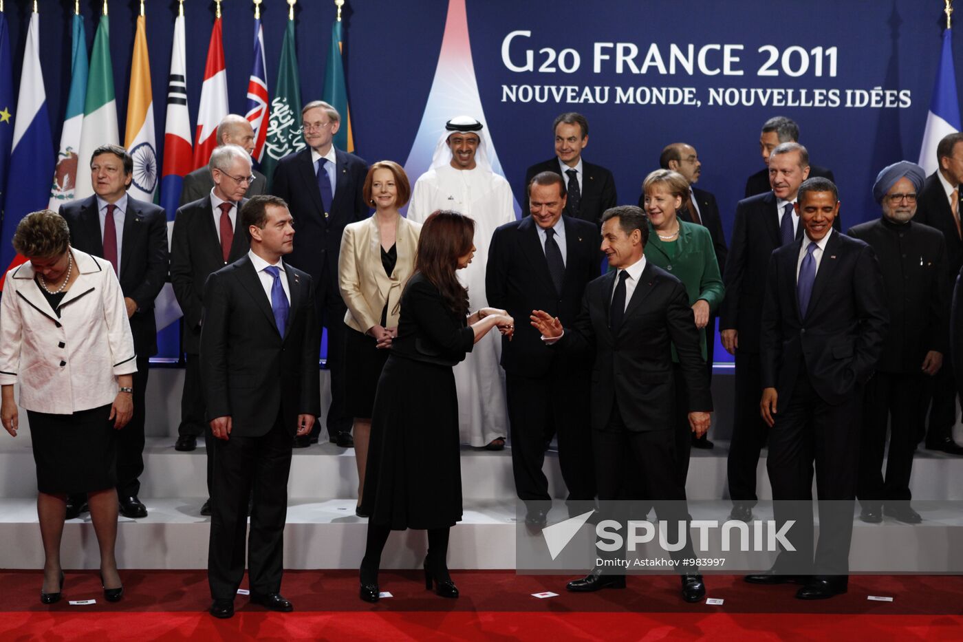 Dmitry Medvedev attends G20 summit in Cannes