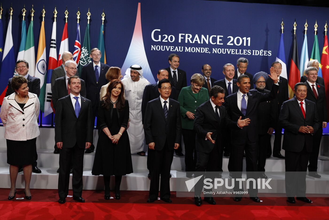 Dmitry Medvedev attends G20 summit in Cannes
