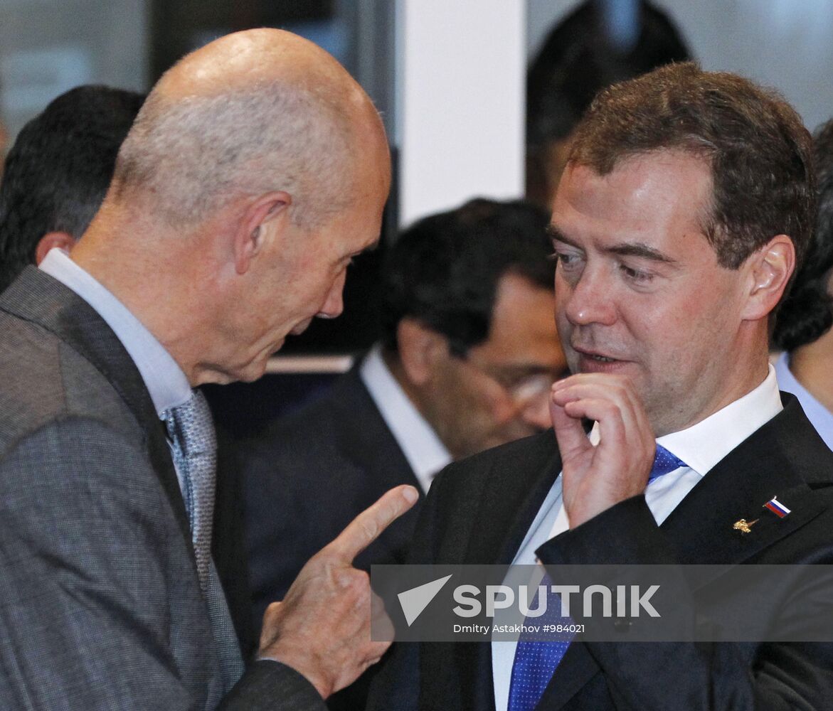 Dmitry Medvedev takes part in G20 summit, Cannes